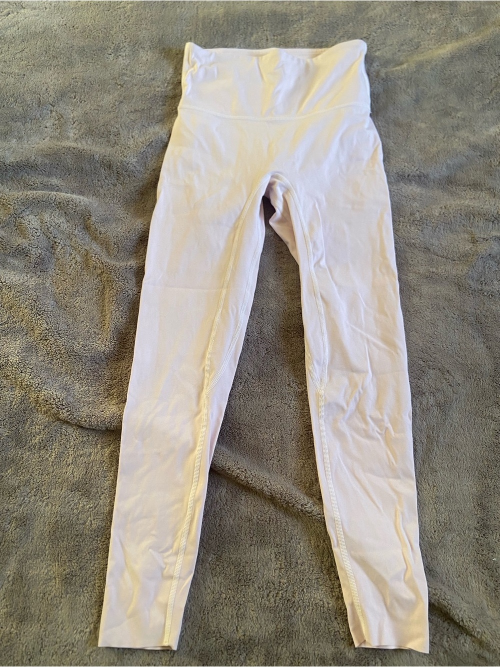 Girls' High-Waist Leggings in Light Pink